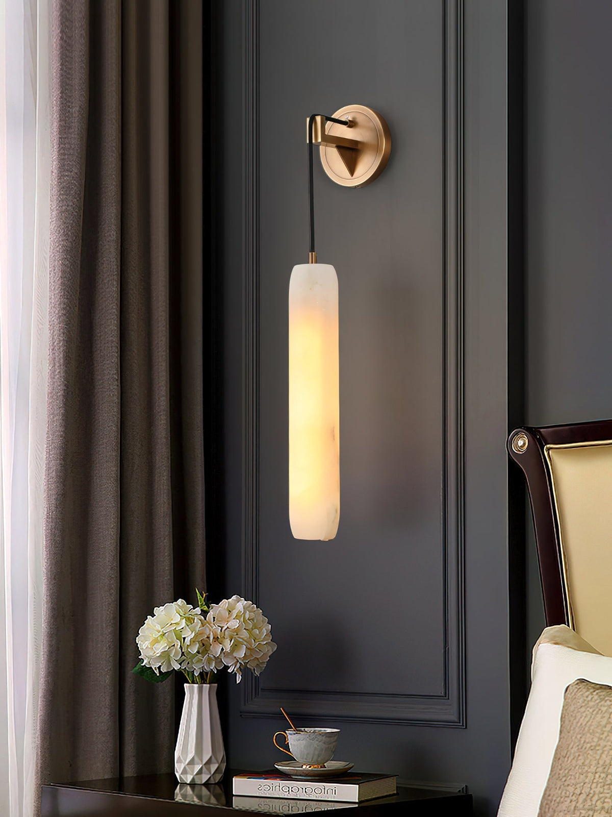 Alabaster Individual Creativity Flute  Wall Lamp