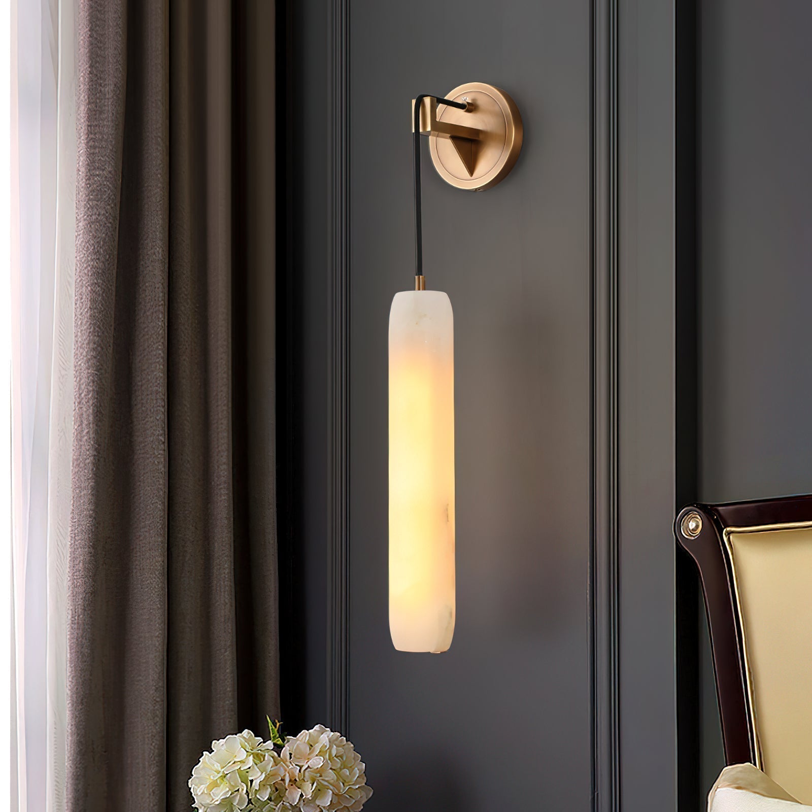 Alabaster Individual Creativity Flute  Wall Lamp