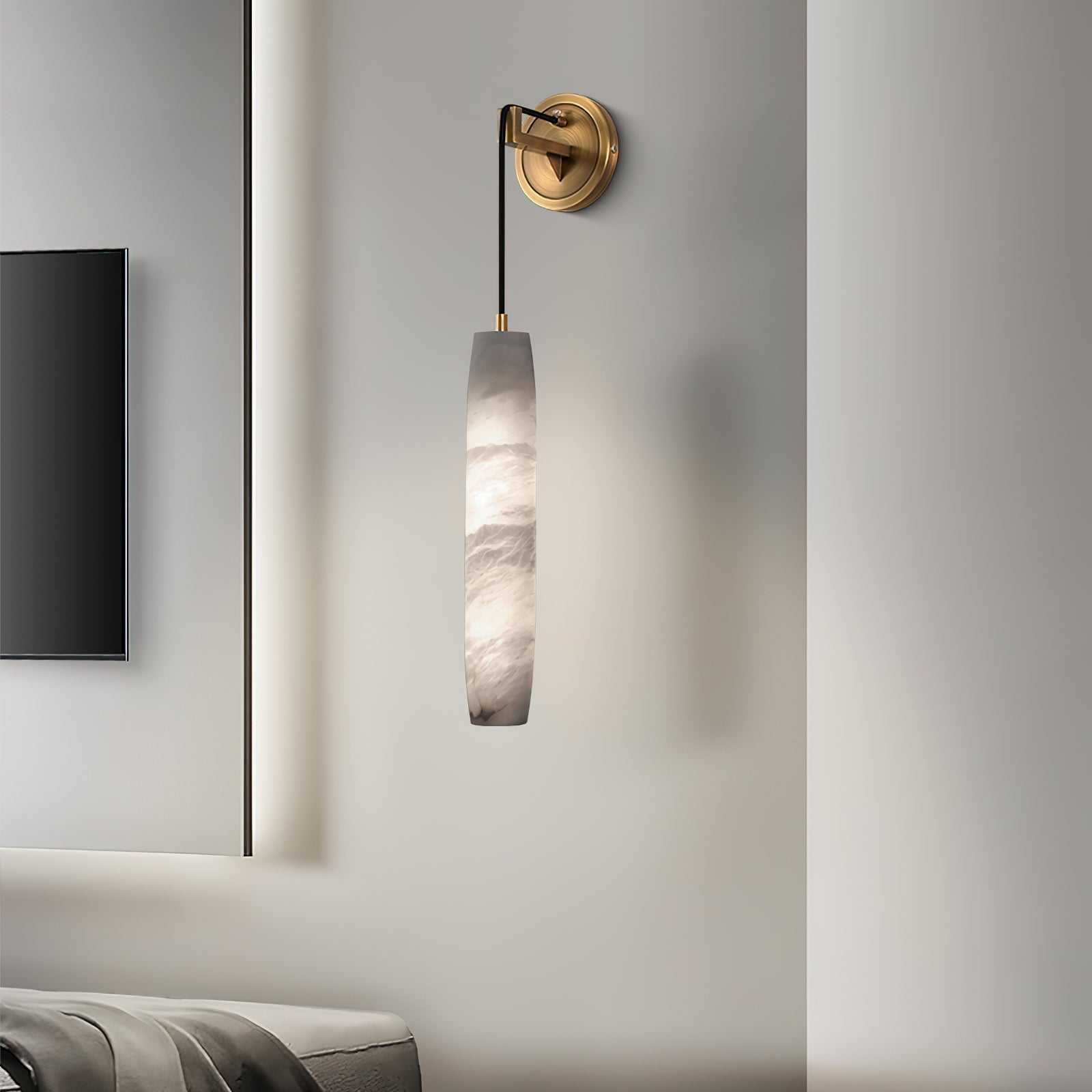 Alabaster Individual Creativity Flute  Wall Lamp