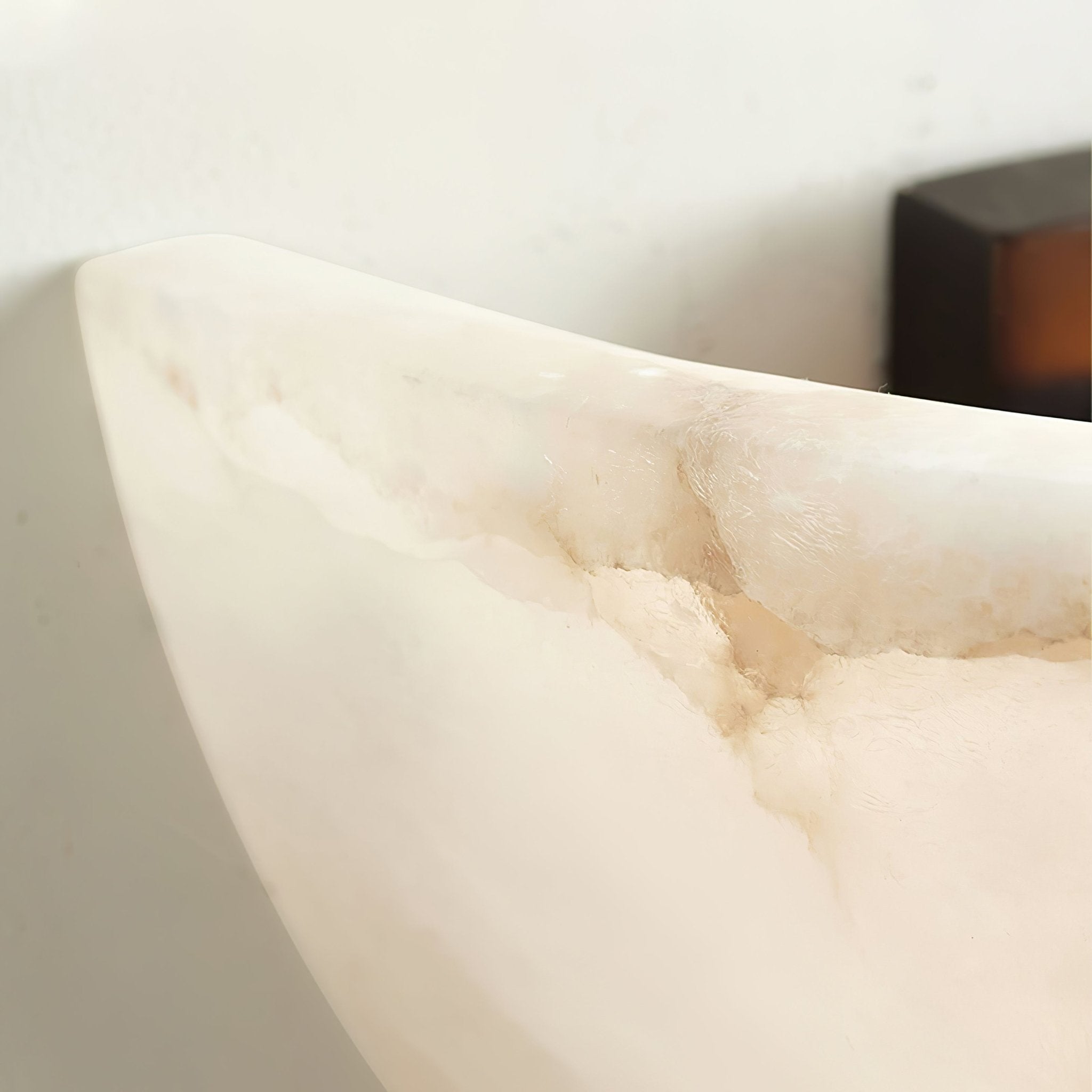 Albinelia Half-moon Alabaster Wall Light