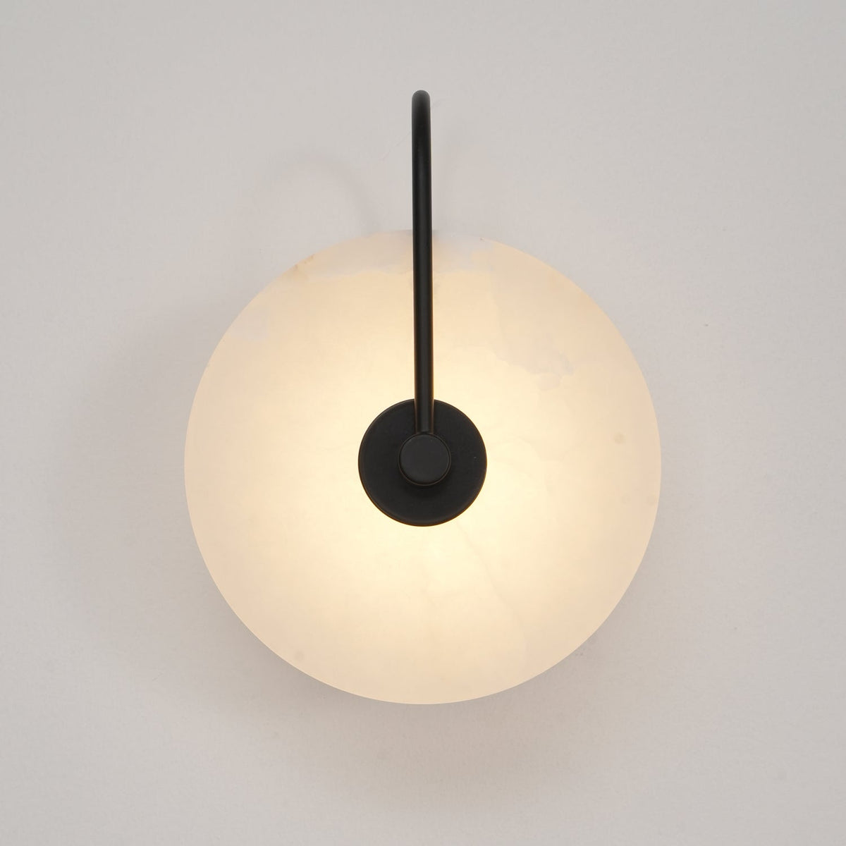 Elora Alabaster LED Wall Lamp Round Iconic Circular