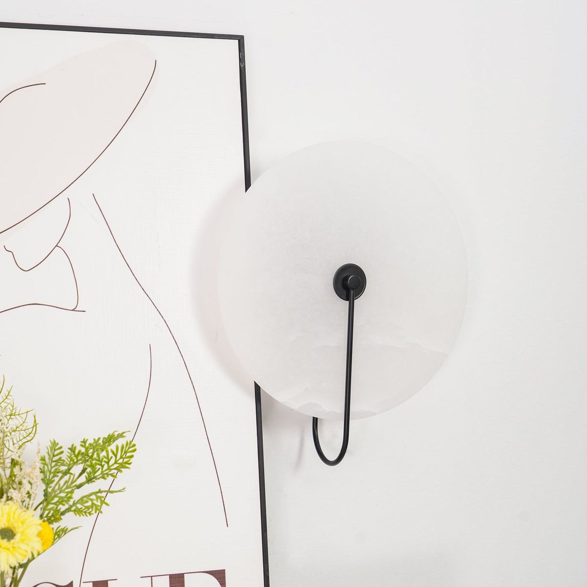Albeenne Alabaster Globe Wall Lamp