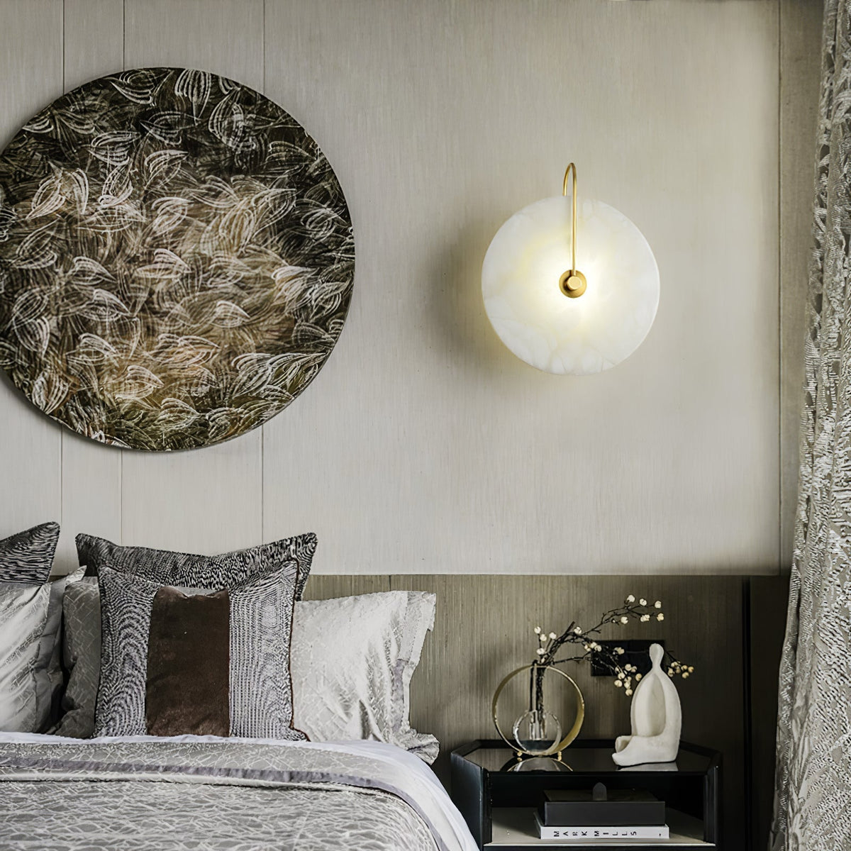 Albeenne Alabaster Globe Wall Lamp