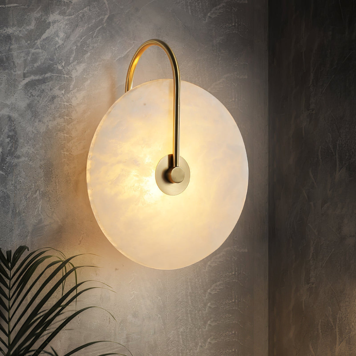 Albeenne Alabaster Globe Wall Lamp