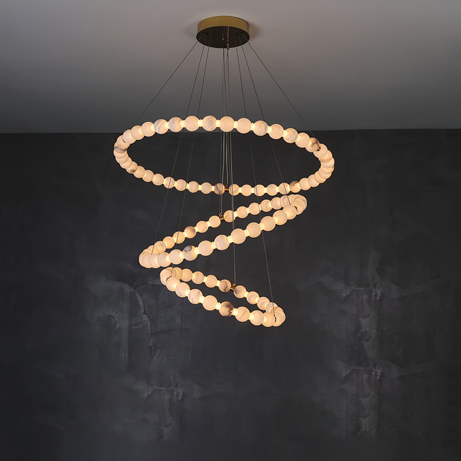 Eirelian Modern Alabaster Pendant Light Chandelier
