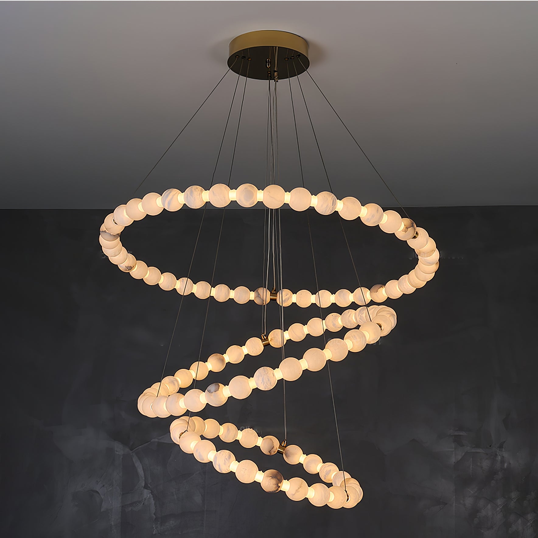 Eirelian Modern Alabaster Pendant Light Chandelier