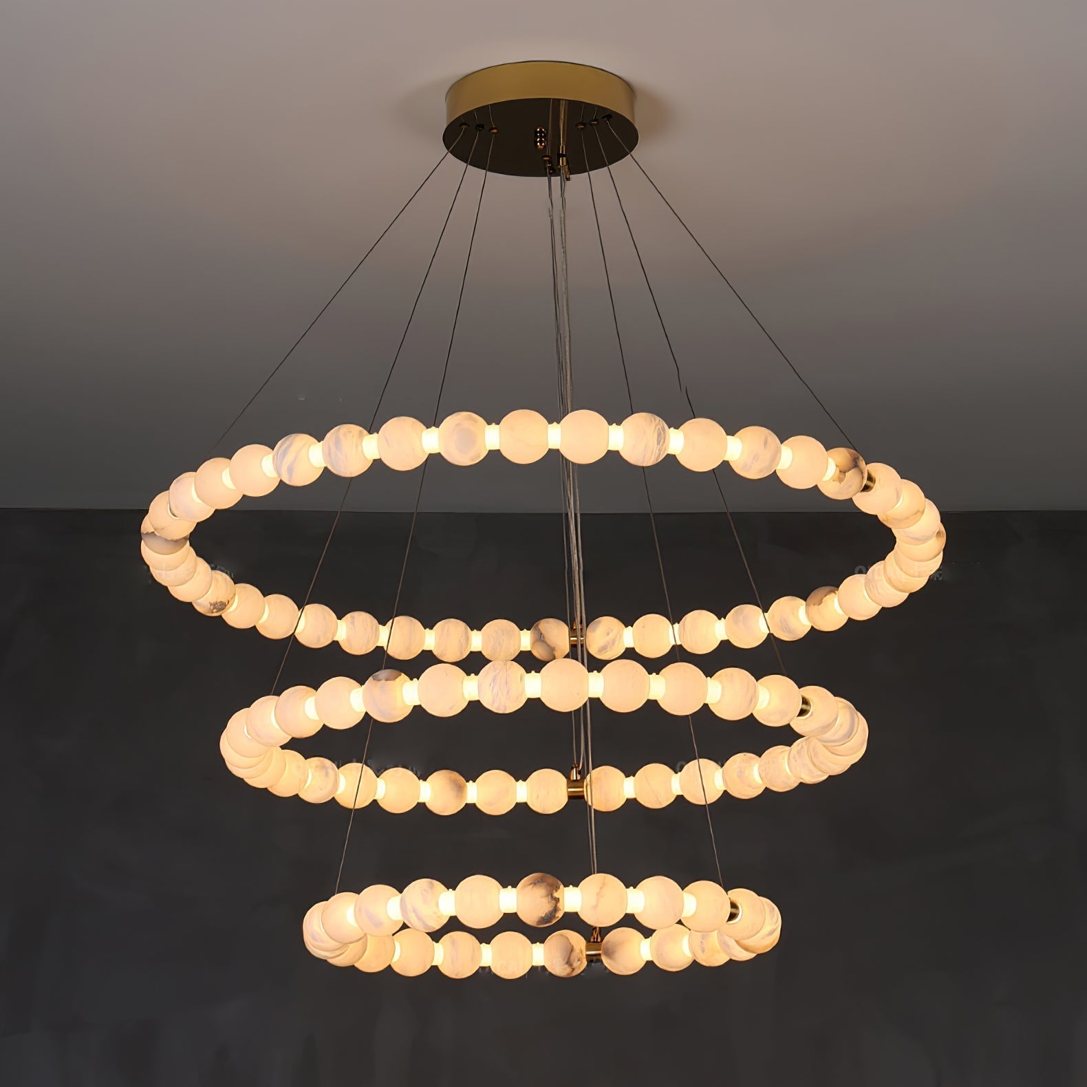 Eirelian Modern Alabaster Pendant Light Chandelier