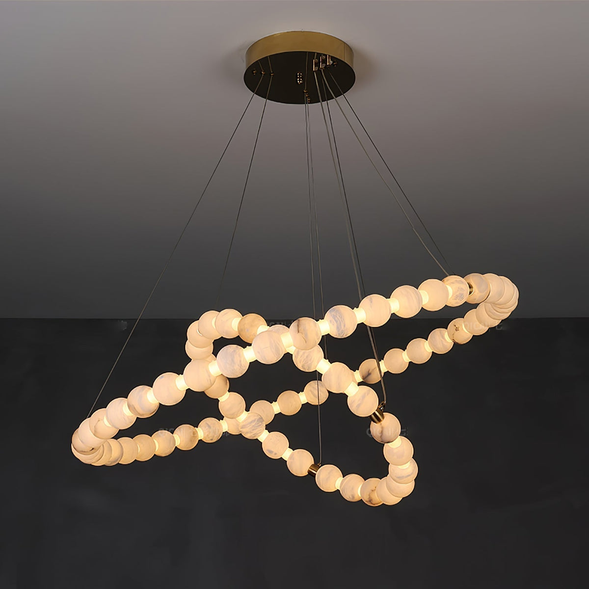 Eirelian Modern Alabaster Pendant Light Chandelier