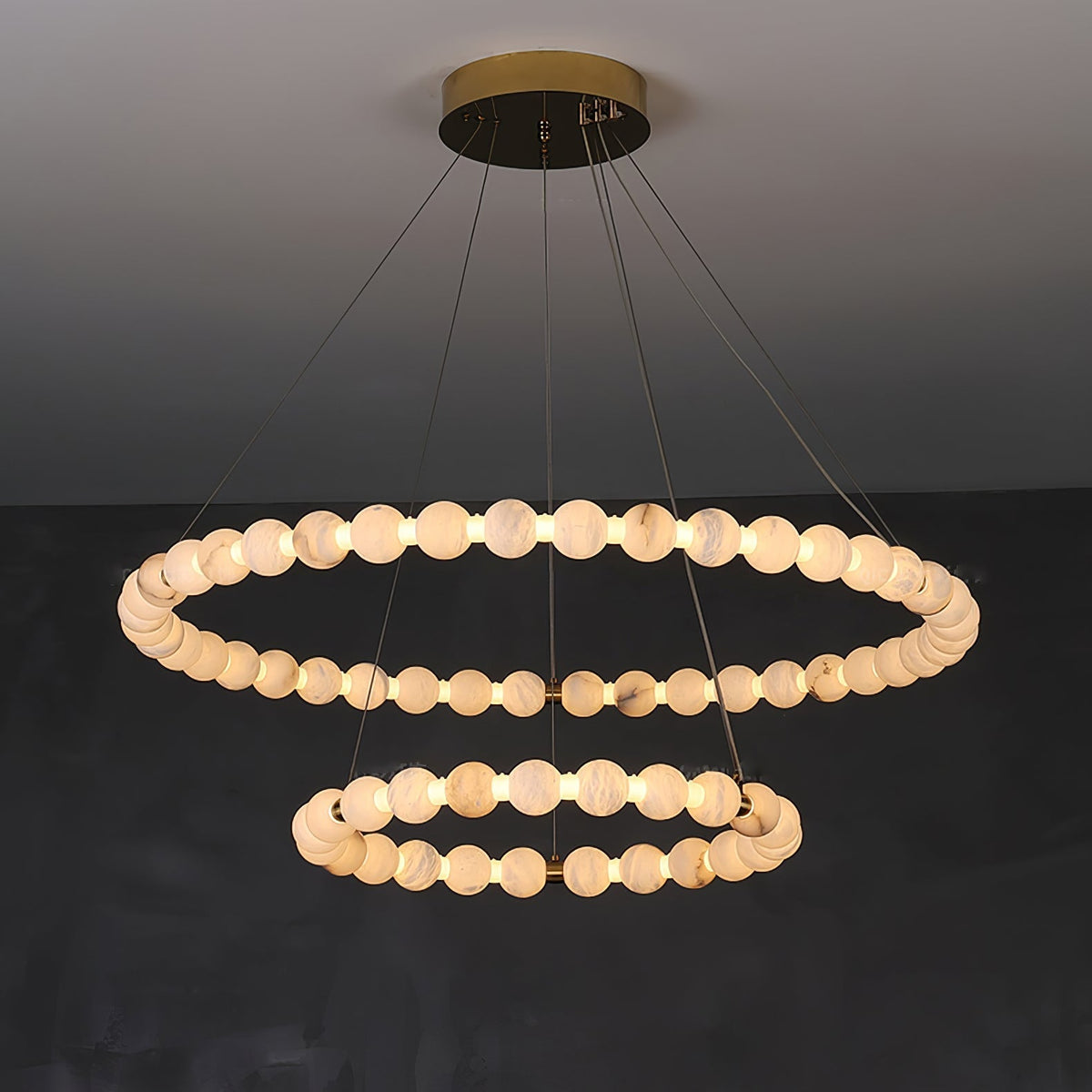 Eirelian Modern Alabaster Pendant Light Chandelier