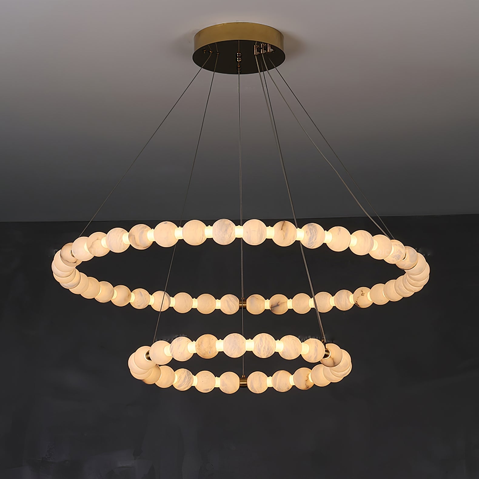 Eirelian Modern Alabaster Pendant Light Chandelier