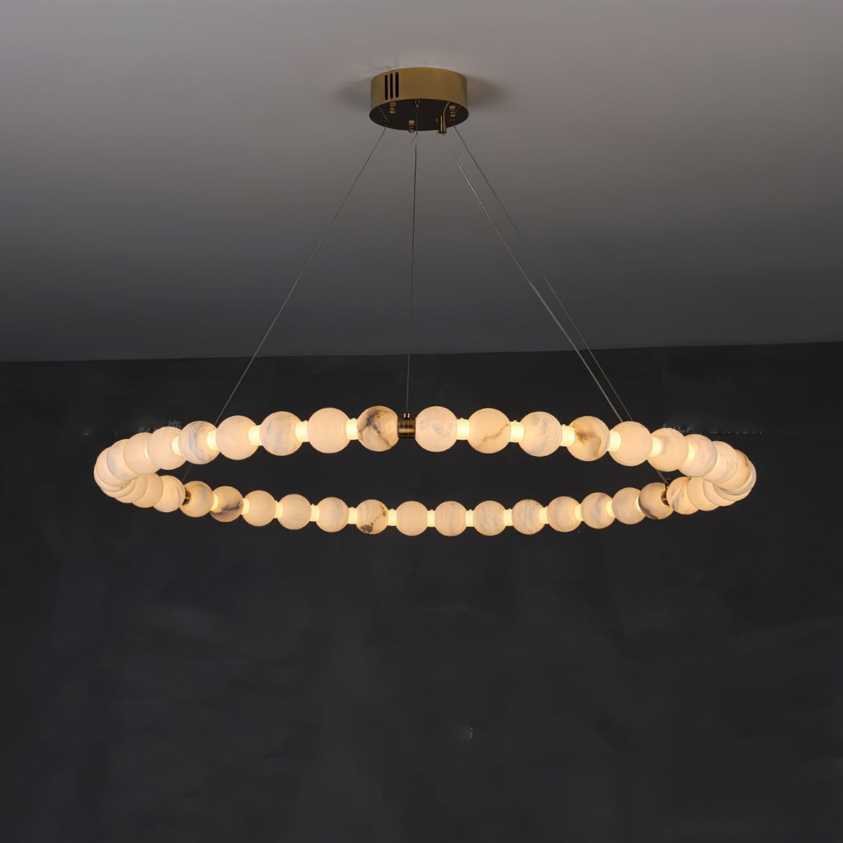 Eirelian Modern Alabaster Pendant Light Chandelier