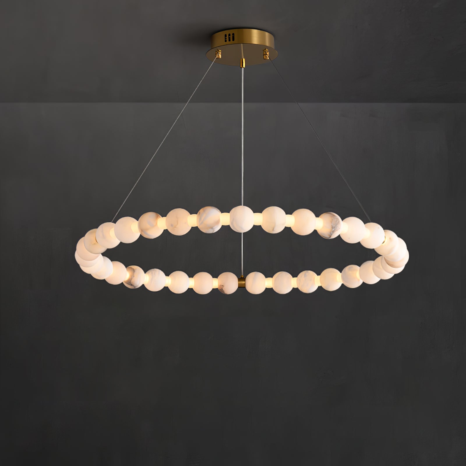 Eirelian Modern Alabaster Pendant Light Chandelier