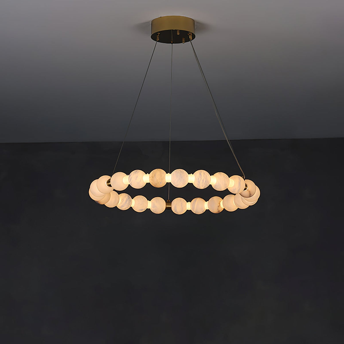 Eirelian Modern Alabaster Pendant Light Chandelier