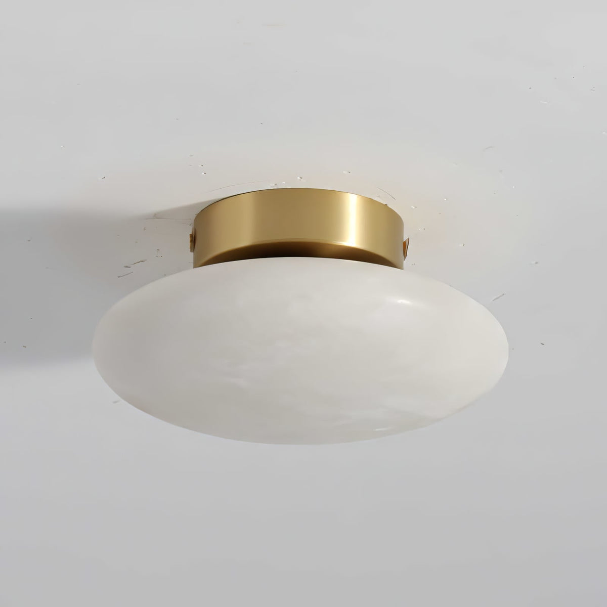 Vanorara Minimalist Alabaster Flush Mount Light