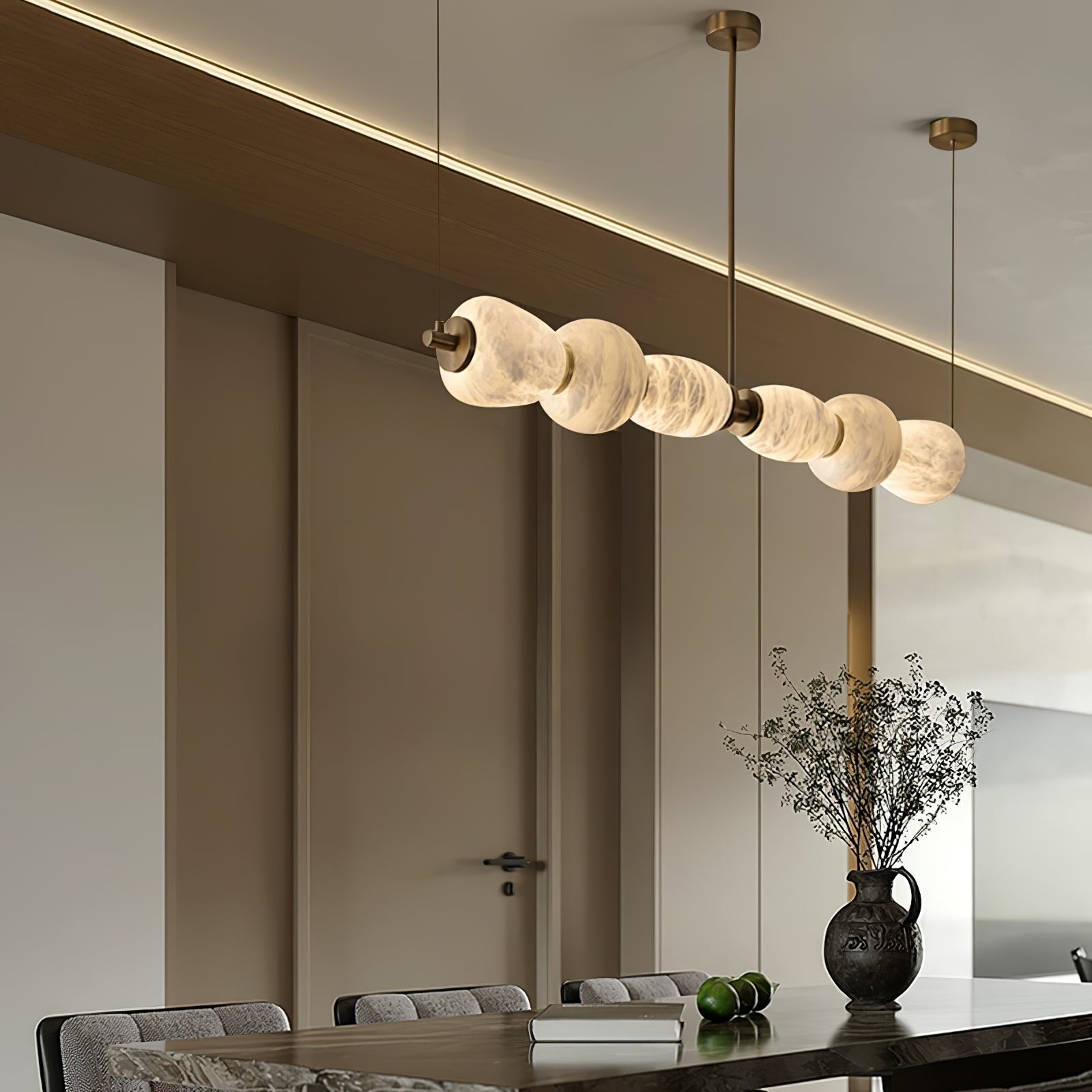 Saroa Alabaster Linear Pendant Light