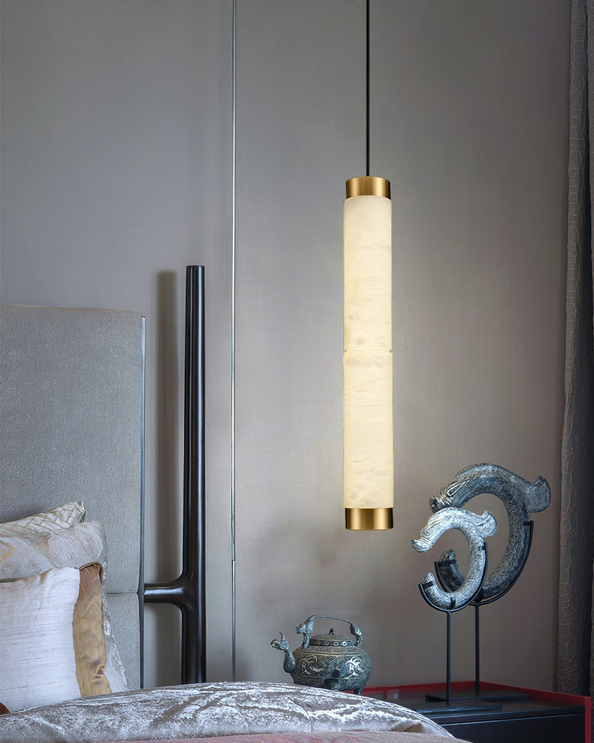 Plotuvyi Modern Strip Alabaster Pendant Light