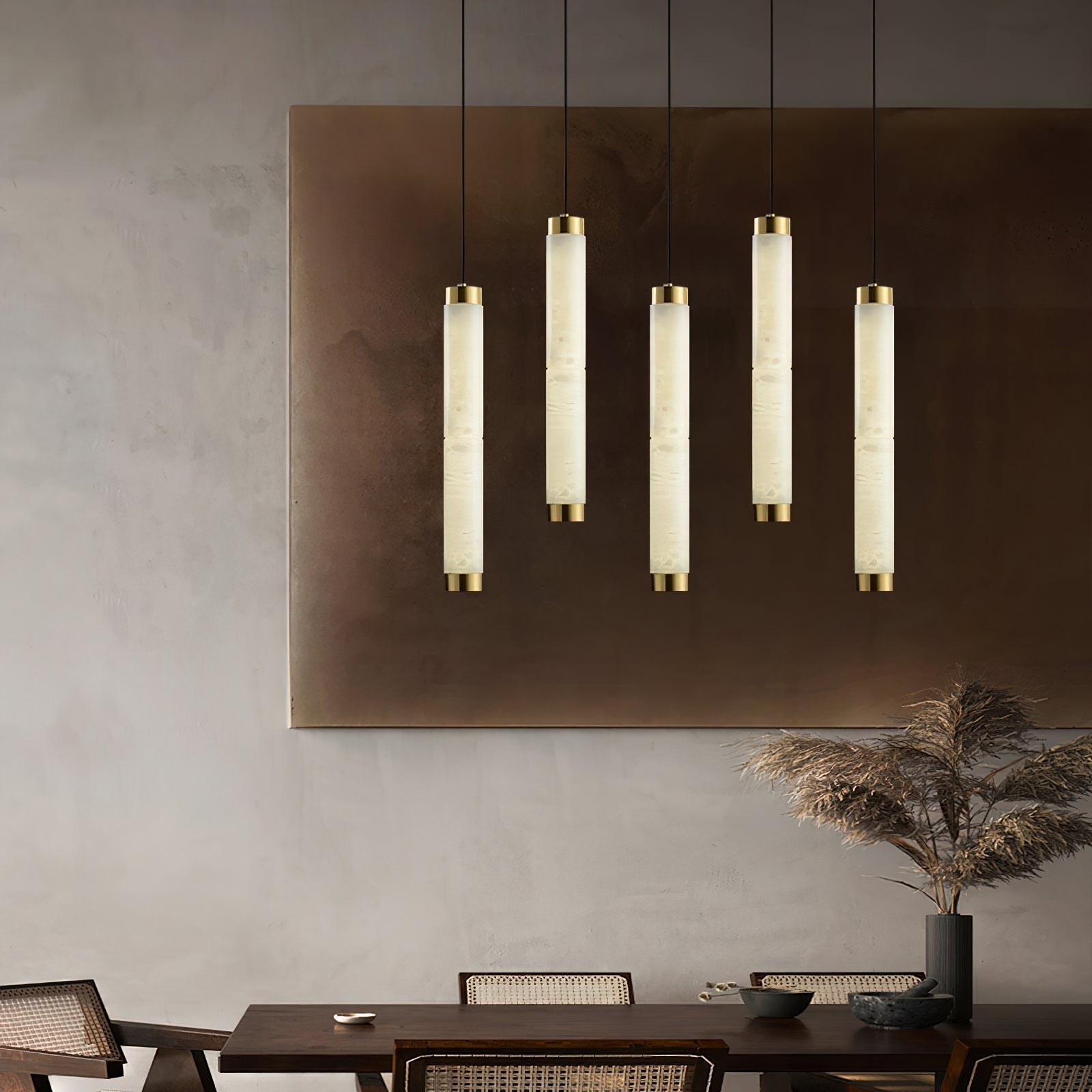 Plotuvyi Modern Strip Alabaster Pendant Light