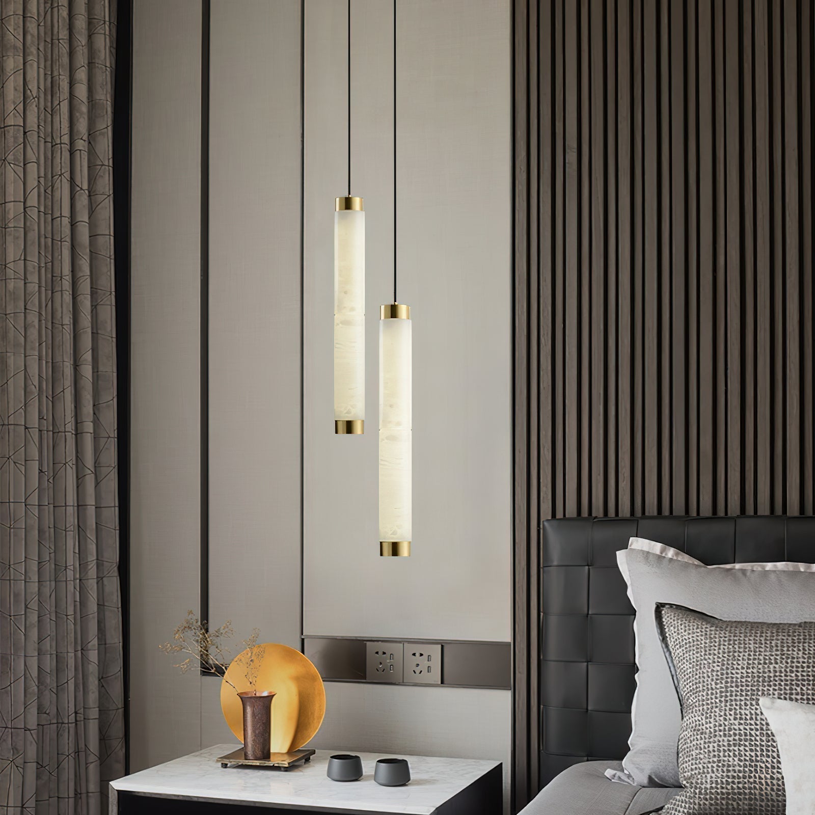Plotuvyi Modern Strip Alabaster Pendant Light