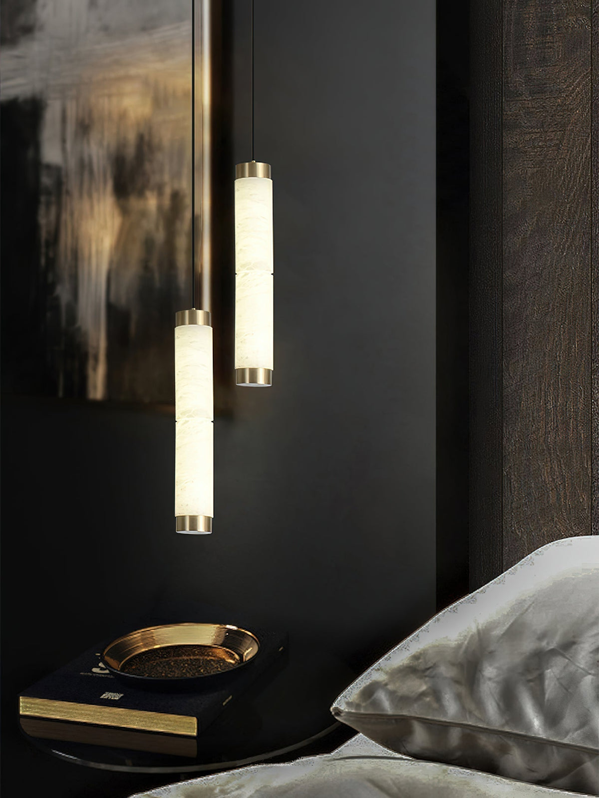 Plotuvyi Modern Strip Alabaster Pendant Light