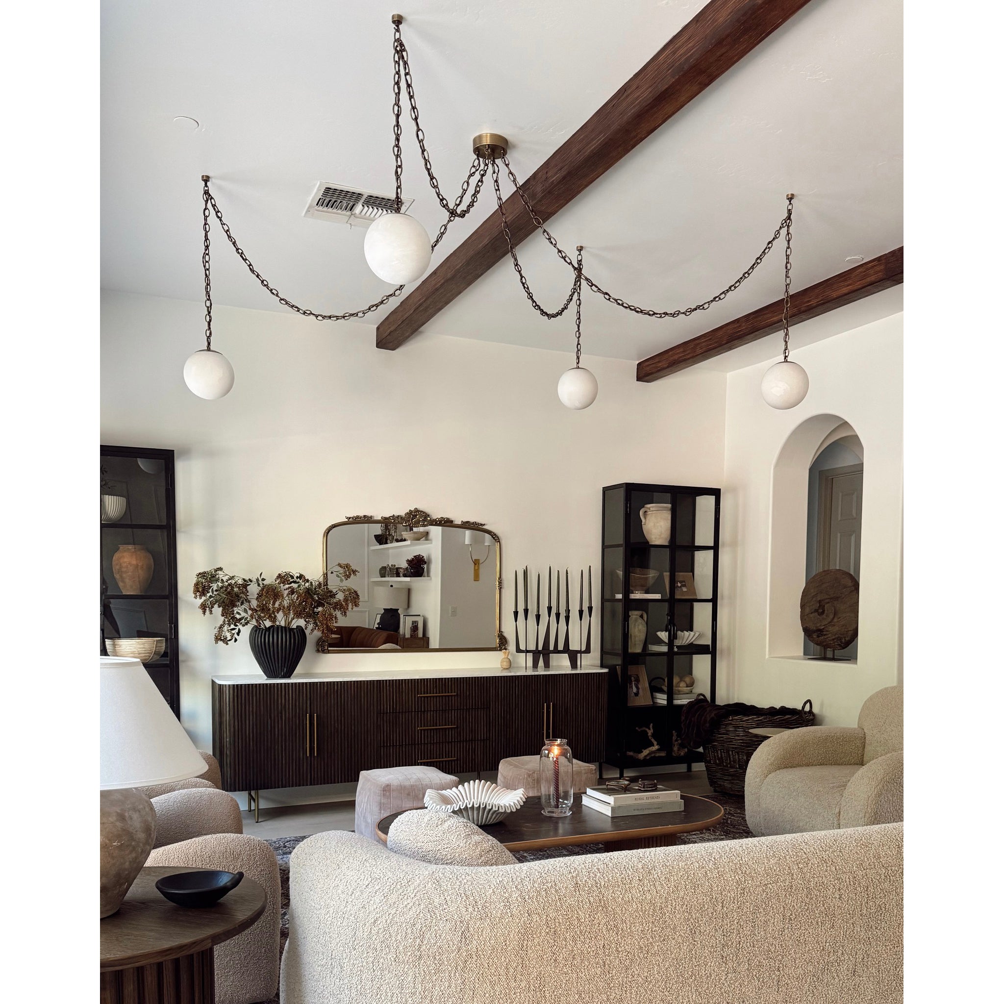 Marveil Alabaster Swag Pendant Lamp