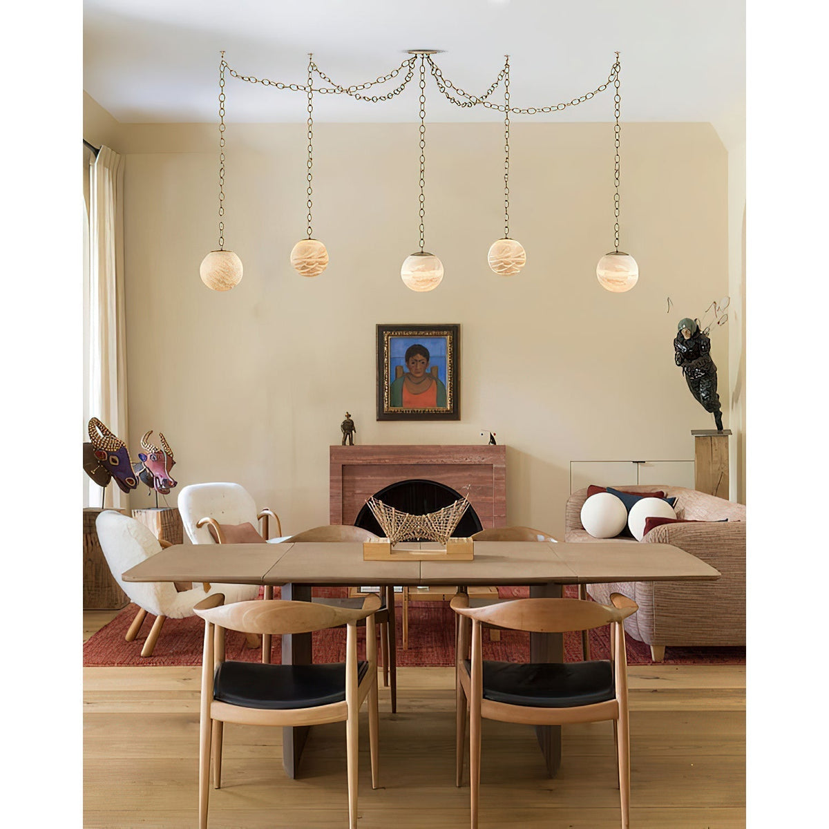 Marveil Alabaster Swag Pendant Lamp