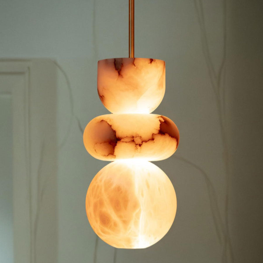 Irregular Shape Alabaster Pendant Light - Neutral Decor