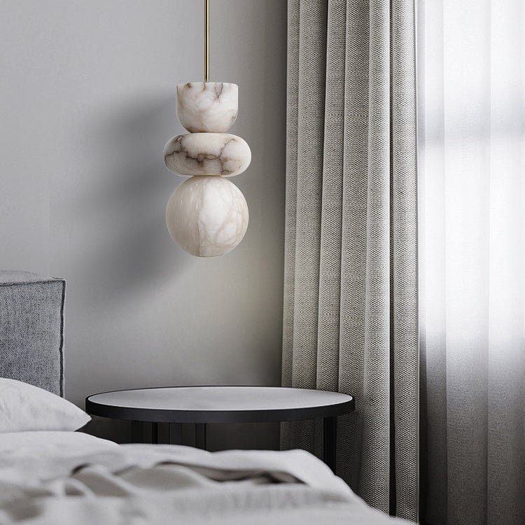 Irregular Shape Alabaster Pendant Light - Neutral Decor