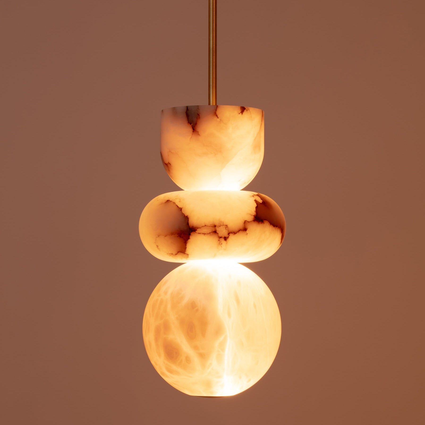 Irregular Shape Alabaster Pendant Light - Neutral Decor