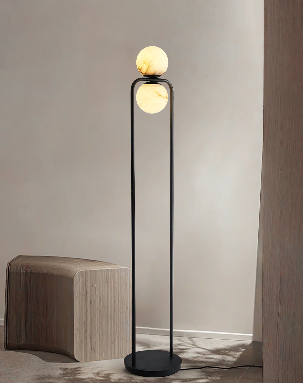 Callista Minimalist Alabaster Floor Lamp