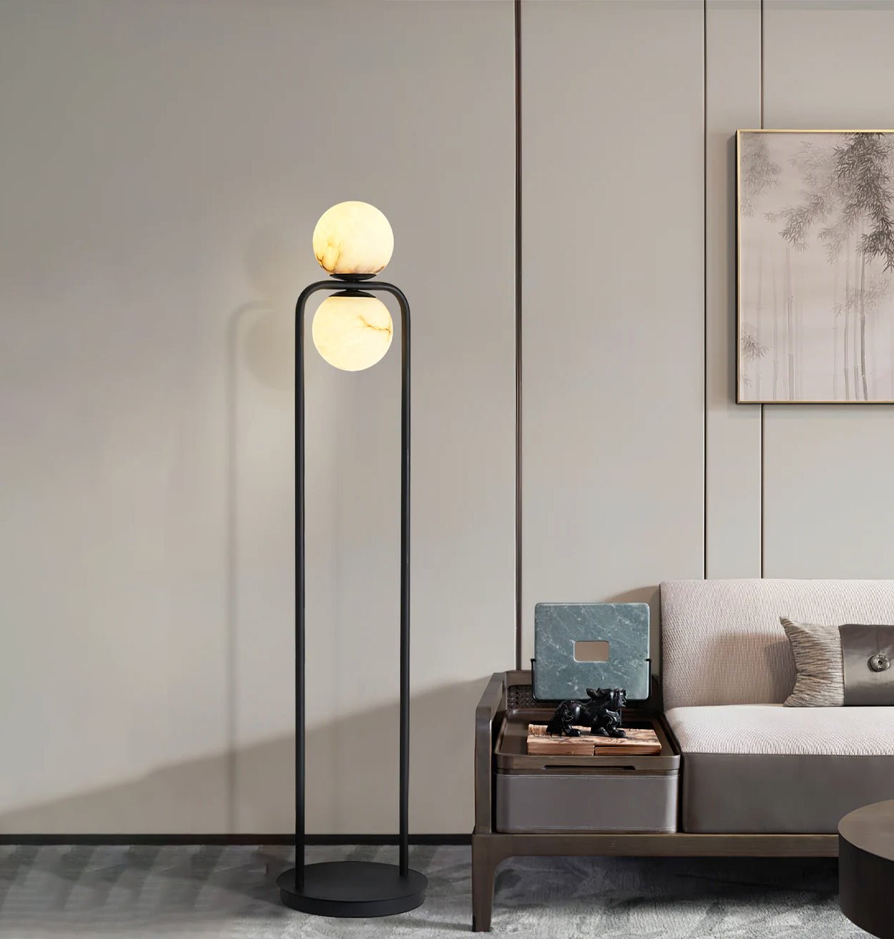 Callista Minimalist Alabaster Floor Lamp