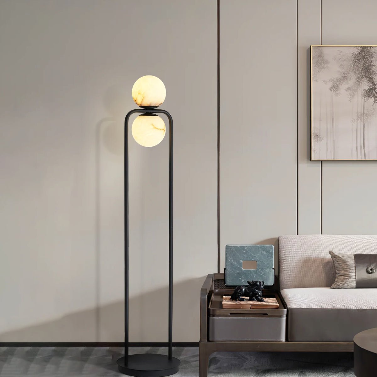 Callista Minimalist Alabaster Floor Lamp