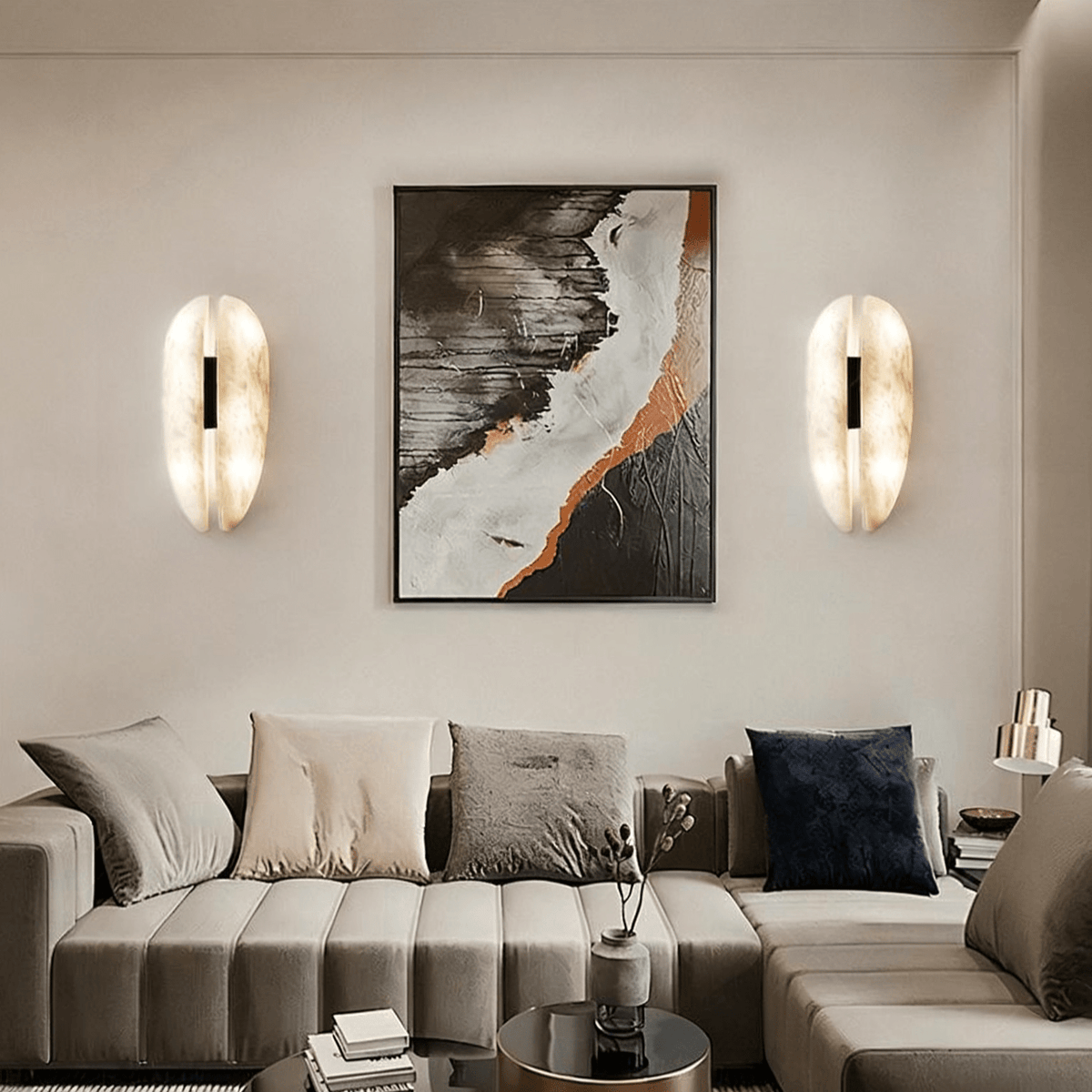 Albeora Alabaster Veil Wall Sconce