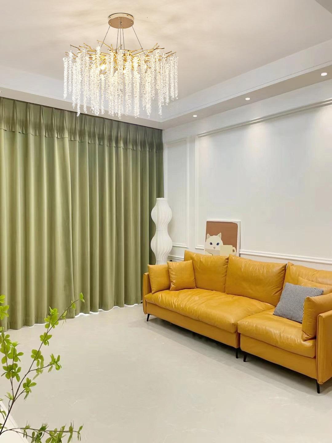 Elyuira Chandelier Gold Crystal Branch Elegant