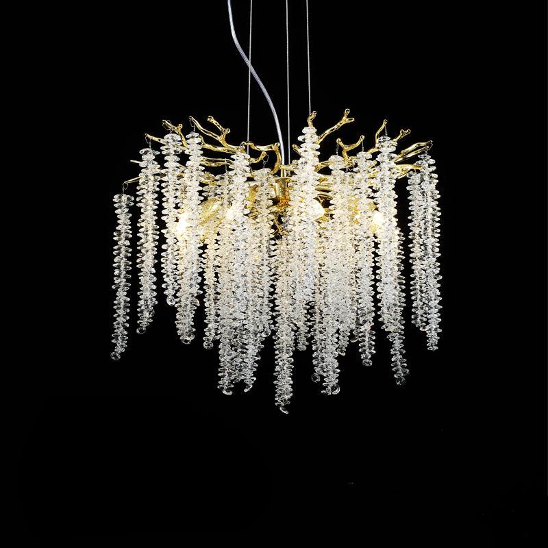 Elyuira Chandelier Gold Crystal Branch Elegant