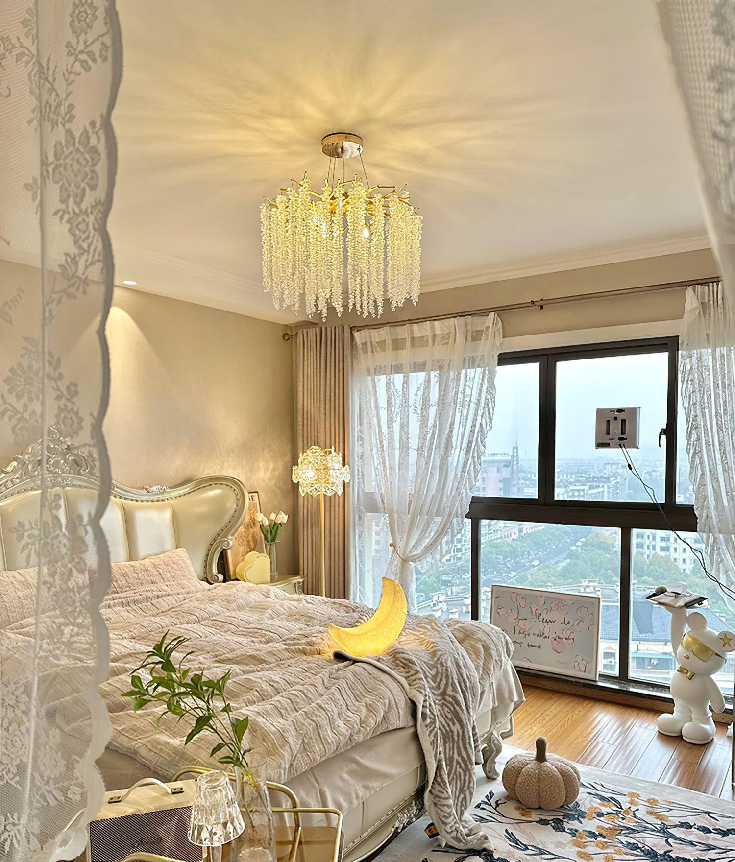 Elyuira Chandelier Gold Crystal Branch Elegant