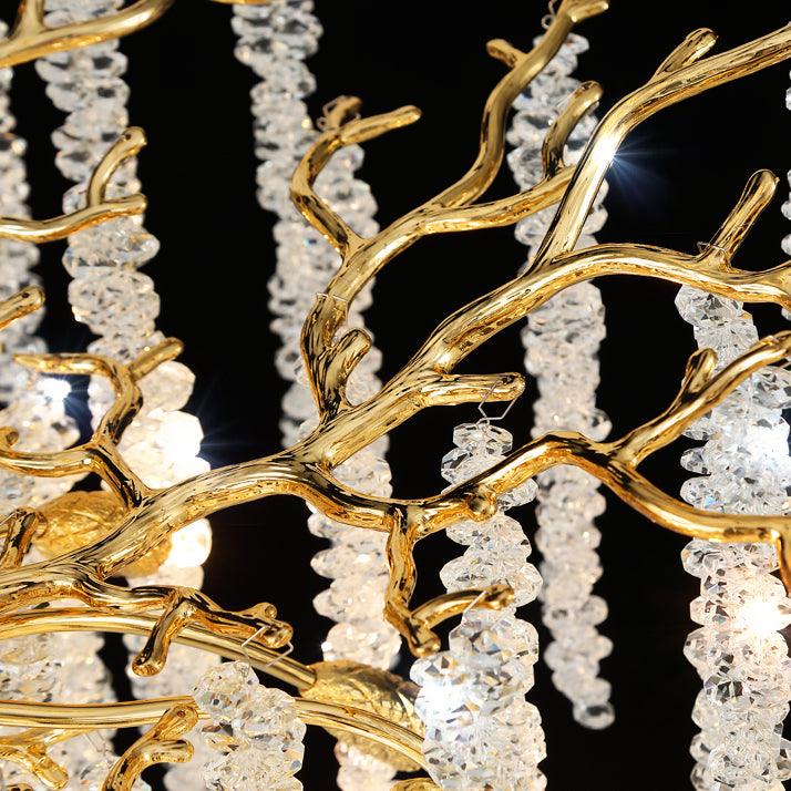 Elyuira Chandelier Gold Crystal Branch Elegant