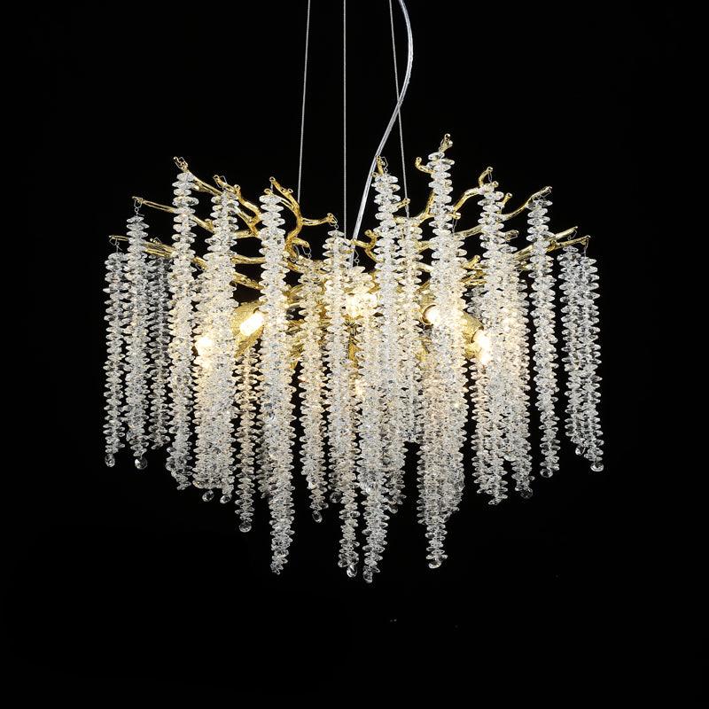 Elyuira Chandelier Gold Crystal Branch Elegant
