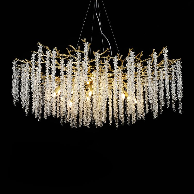 Elyuira Chandelier Gold Crystal Branch Elegant