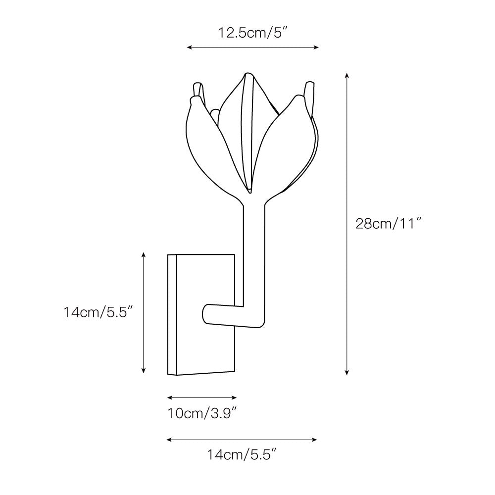 Ulfuvyn Modern Minimalist Brass Wall Lamp