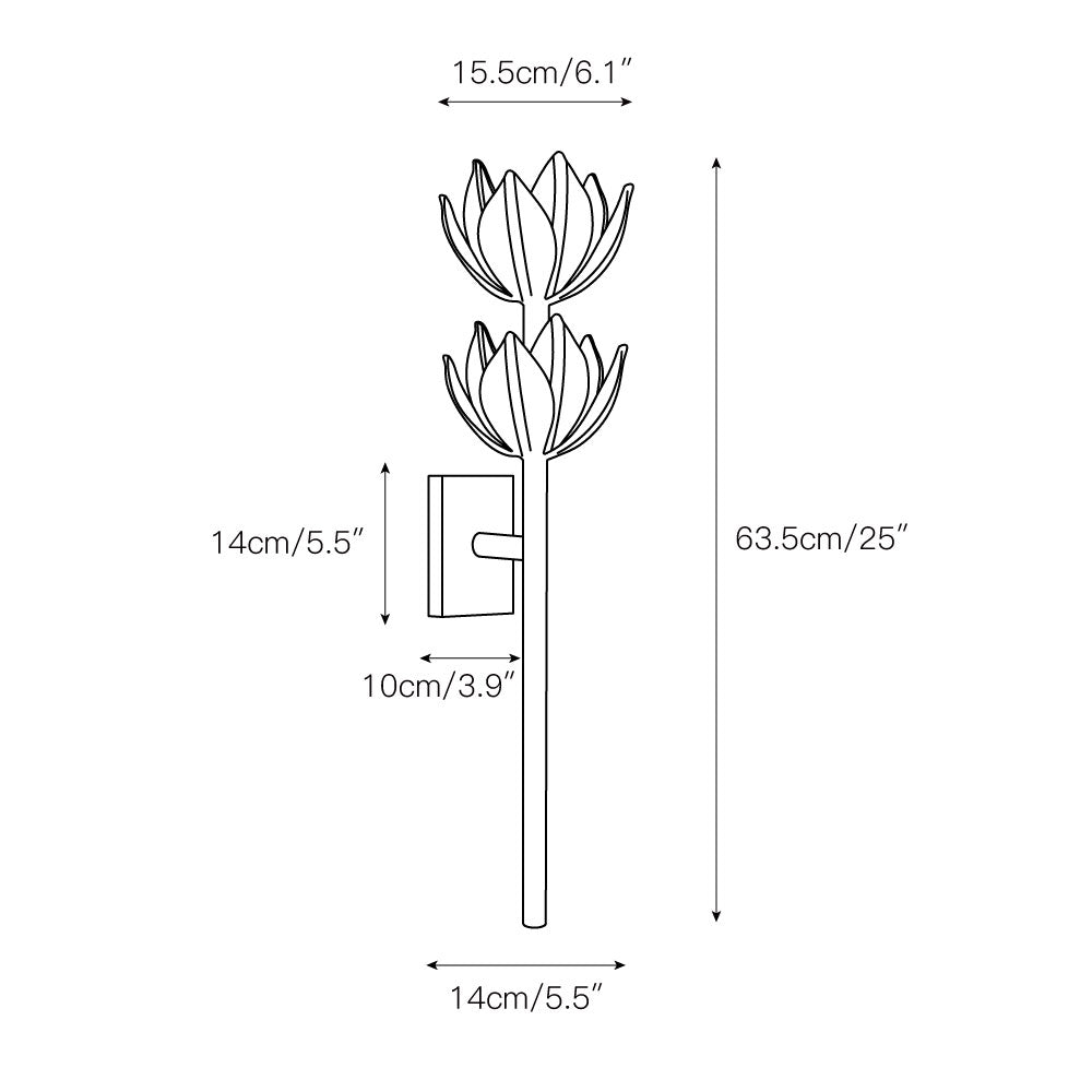 Ulfuvyn Modern Minimalist Brass Wall Lamp