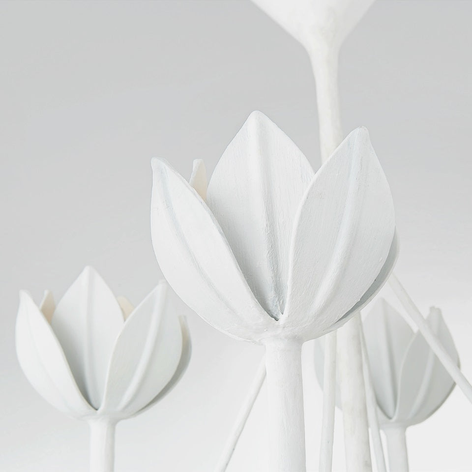 Alberto Modern Minimalist Floral Brass Chandelier