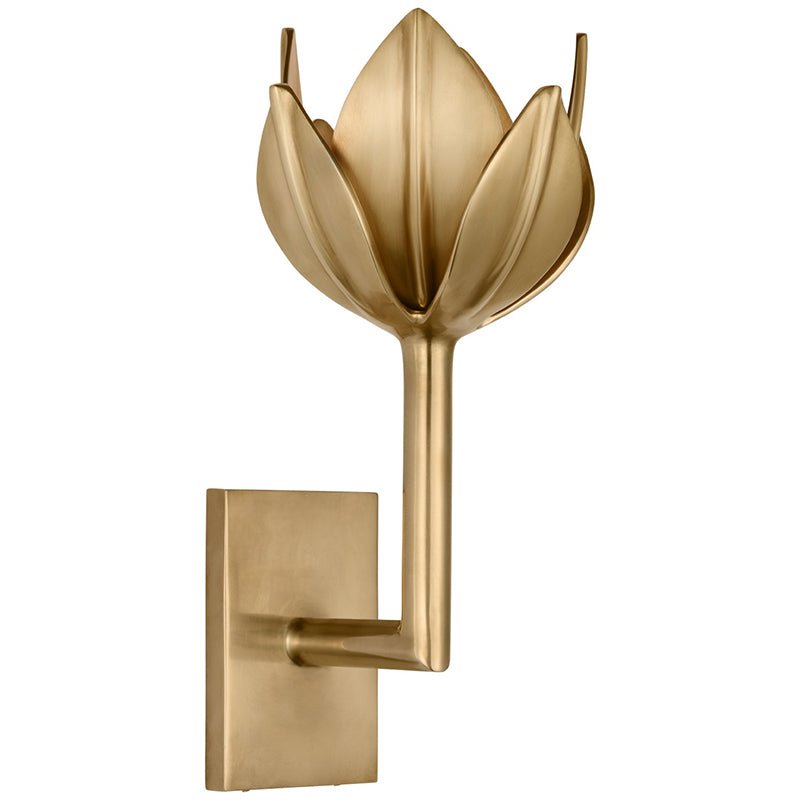 Clira Brass Lotus Bloom Wall Lamp