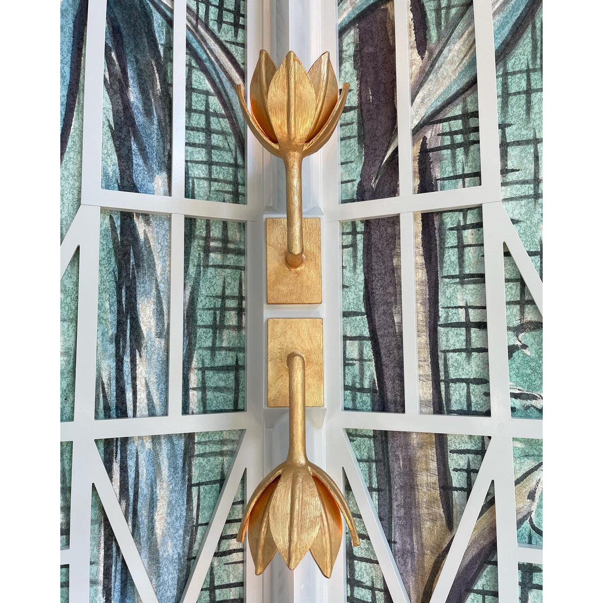 Clira Brass Lotus Bloom Wall Lamp