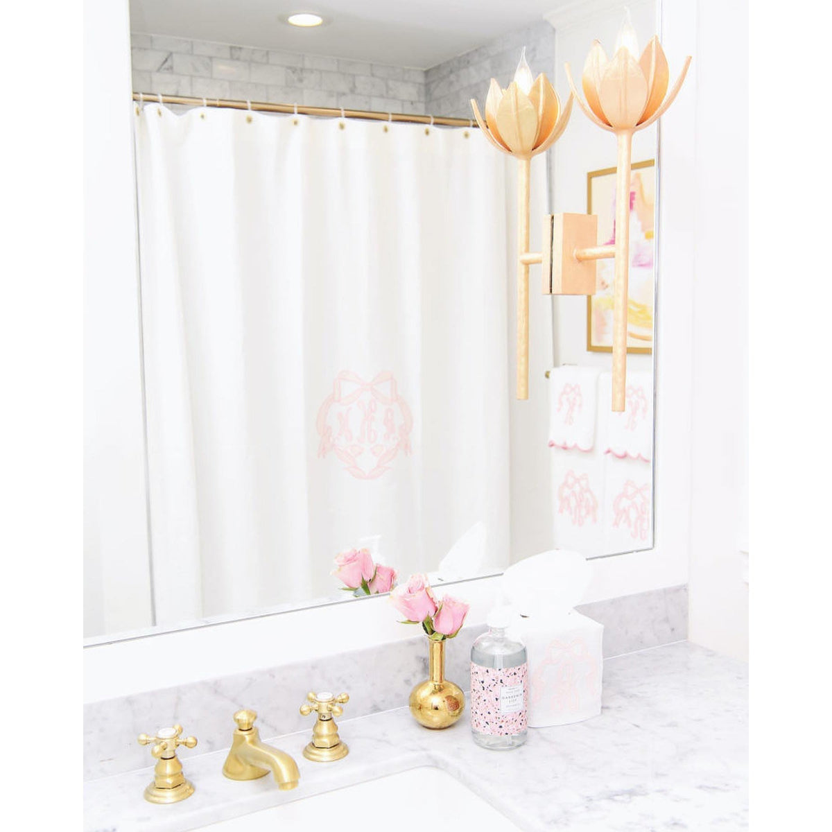 Clira Brass Lotus Bloom Wall Lamp