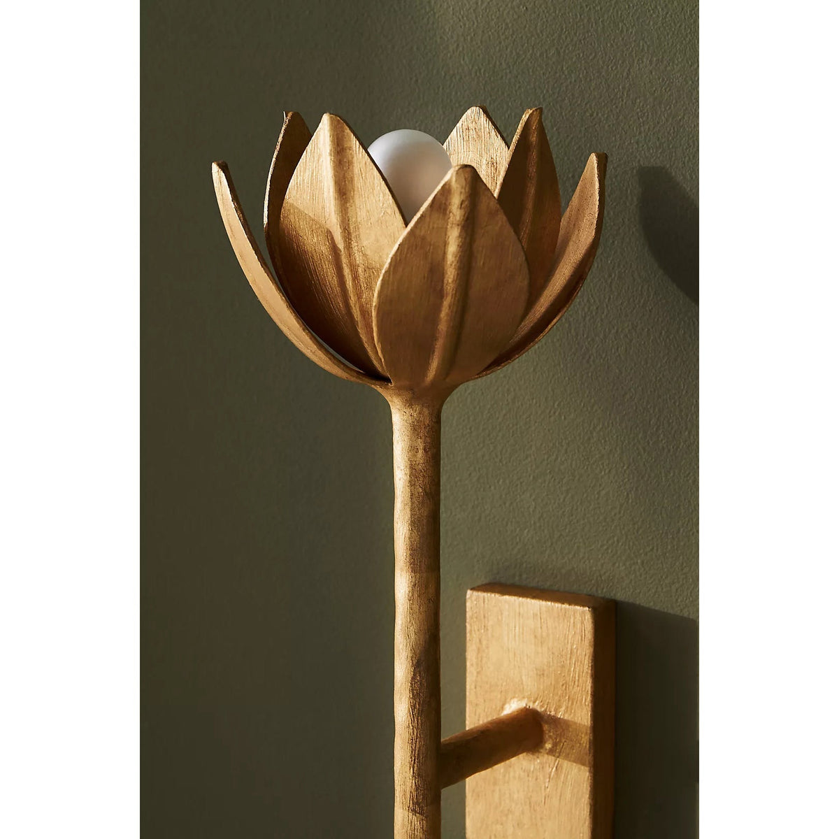 Clira Brass Lotus Bloom Wall Lamp
