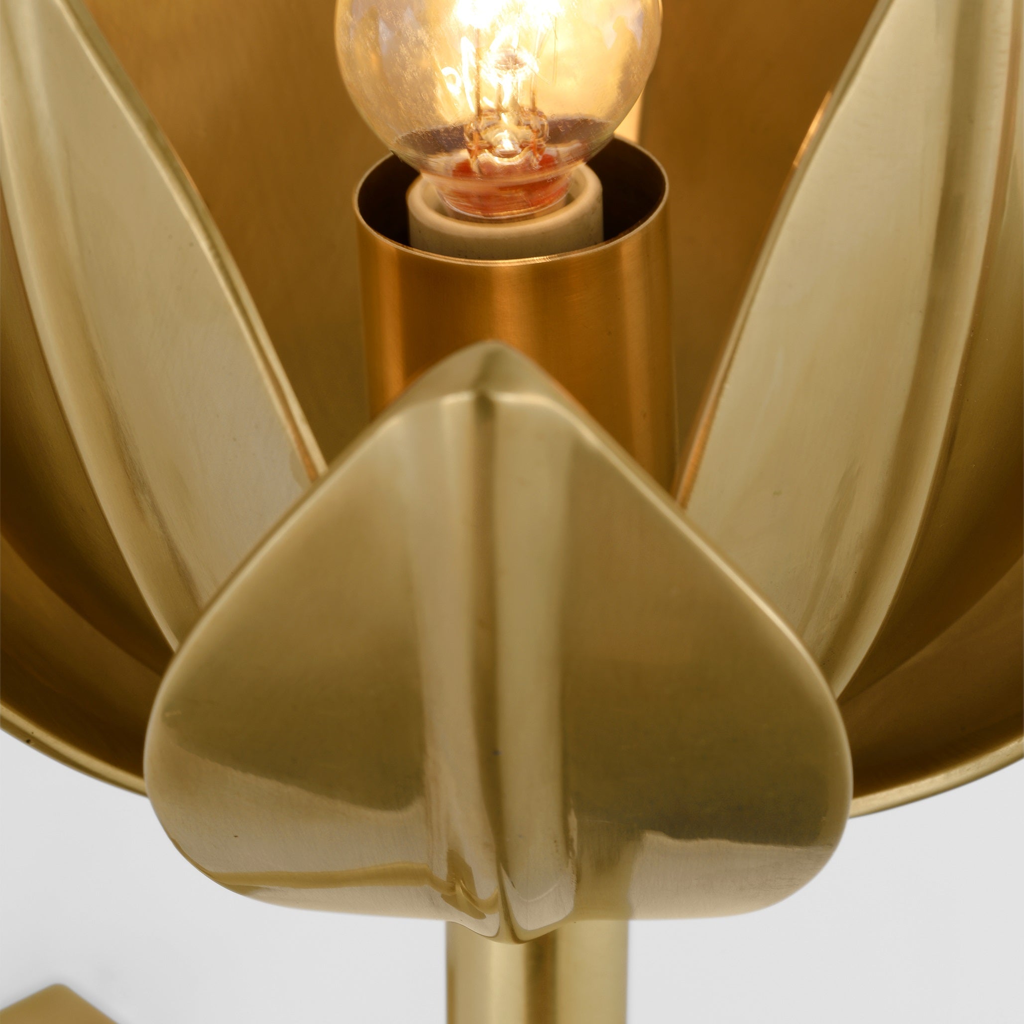 Clira Brass Lotus Bloom Wall Lamp