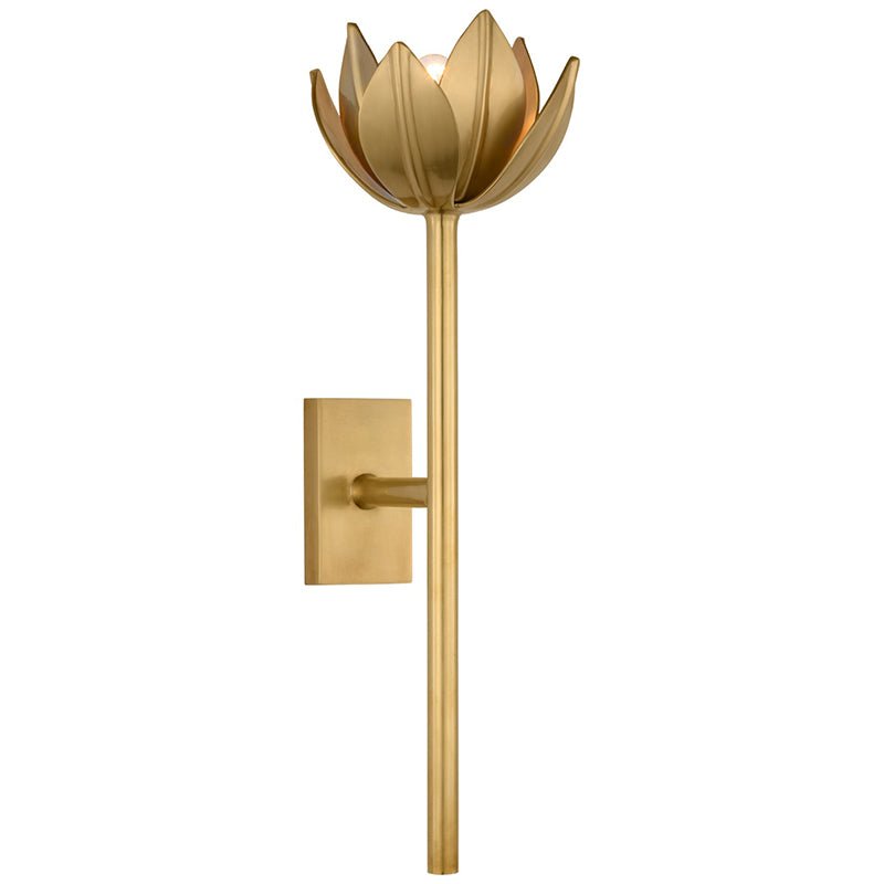 Clira Brass Lotus Bloom Wall Lamp