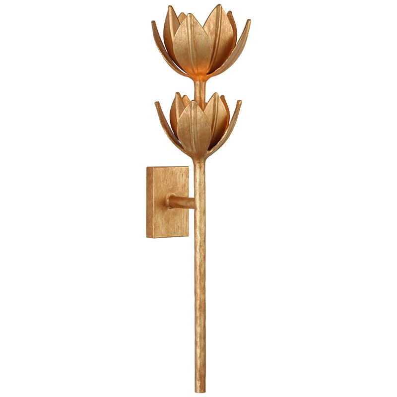 Clira Brass Lotus Bloom Wall Lamp
