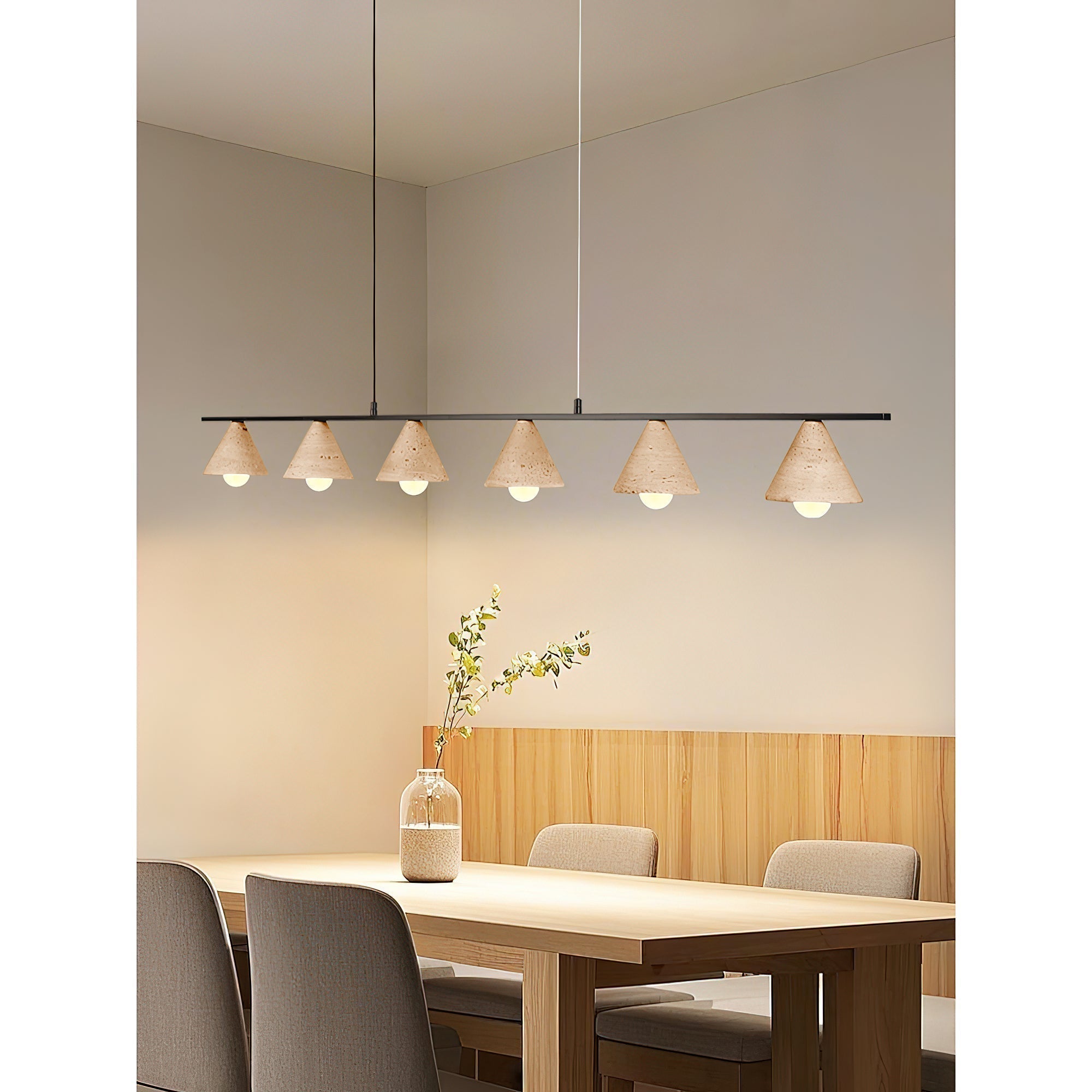 Ulfuvyi Modern Minimalist Travertine Pendant Lamp