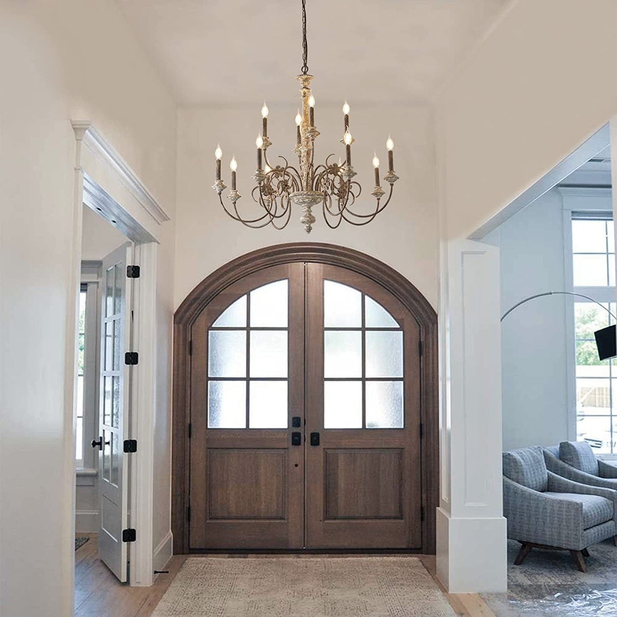 Waegnuvyn Traditional Candle  Metal Chandelier